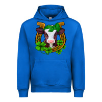 Cobalt lucky horseshoe 4 leaf clover baby calf Urban Hoodie - Jasminsmagicworld