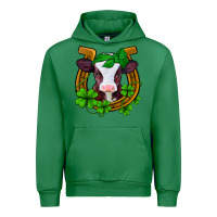 Emerald lucky horseshoe 4 leaf clover baby calf Urban Hoodie - Jasminsmagicworld