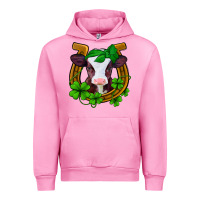 Fuchsia Pink lucky horseshoe 4 leaf clover baby calf Urban Hoodie - Jasminsmagicworld