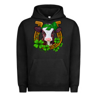 Pigment Black lucky horseshoe 4 leaf clover baby calf Urban Hoodie - Jasminsmagicworld