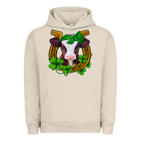 Pigment French Oak lucky horseshoe 4 leaf clover baby calf Urban Hoodie - Jasminsmagicworld