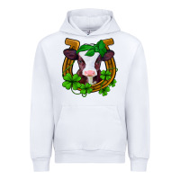 Lucky Horseshoe 4 Leaf Clover Baby Calf Urban Hoodie | Teevron