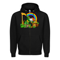 Black st patricks day  rainbow shamrocks Zipper Hoodie - AdoDesignShop