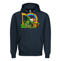 Navy st patricks day  rainbow shamrocks Zipper Hoodie - AdoDesignShop