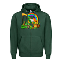 Sports Green st patricks day  rainbow shamrocks Zipper Hoodie - AdoDesignShop
