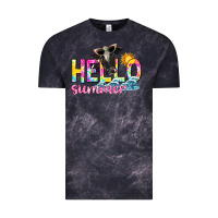 Cloud Black hello summer Vintage Tee - texasbilliewilder