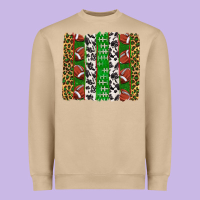 Heavyweight Sweatshirt football brush strokes