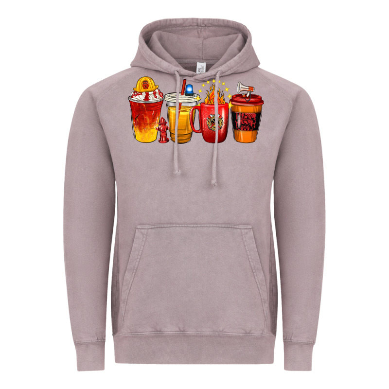 Firefighter Coffee Cups Vintage Hoodie by texasbilliewilder | Teevron