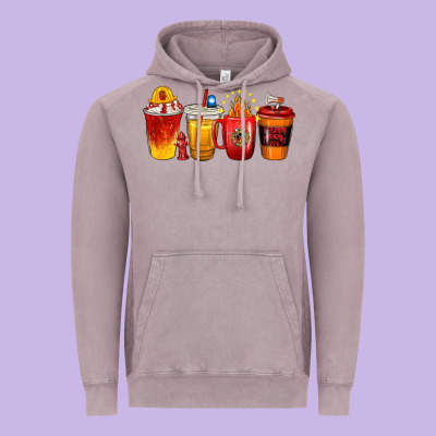 Firefighter Coffee Cups Vintage Hoodie Designed By Texasbilliewilder