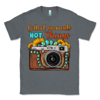 Charcoal Heather collect moments not things sunflower gemstone vintage camera Classic Tee - FaDigitalArtStudio