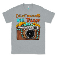Heather Grey collect moments not things sunflower gemstone vintage camera Classic Tee - FaDigitalArtStudio