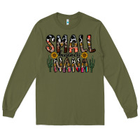 Army Green small business nana Long Sleeve Tee - CowhideDigitalArt