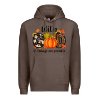 Coffee with god all things are possible Premium Hoodie - MaliasSmallBusiness