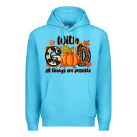 Ocean Blue with god all things are possible Premium Hoodie - MaliasSmallBusiness
