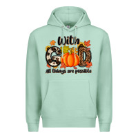 Seafoam with god all things are possible Premium Hoodie - MaliasSmallBusiness