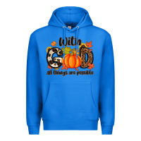 True Royal with god all things are possible Premium Hoodie - MaliasSmallBusiness