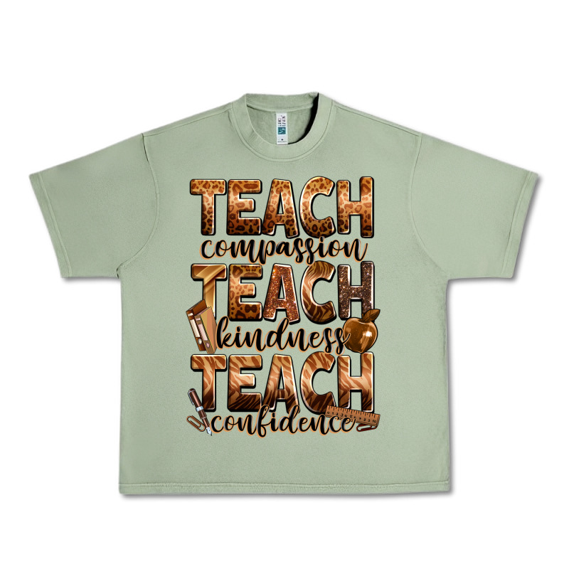 Teach Compassion Teach Kindness Teach Confidence Urban Heavy Tee by Zillion Design Studio | Teevron