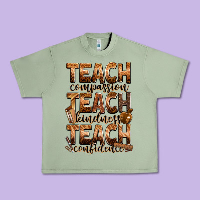 Teach Compassion Teach Kindness Teach Confidence Urban Heavy Tee Designed By Zillion Design Studio