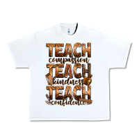 White teach compassion teach kindness teach confidence Urban Heavy Tee - Zillion Design Studio