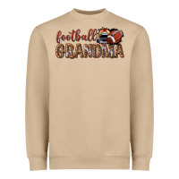Mushroom football grandma with leopard Heavyweight Sweatshirt - texasbilliewilder