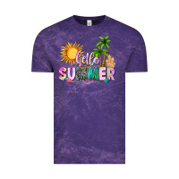 Cloud Purple hello summer with sun Vintage Tee - texasbilliewilder