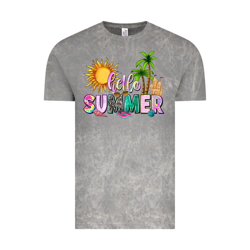 Hello Summer With Sun Vintage Tee by texasbilliewilder | Teevron