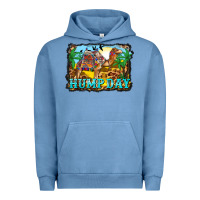 Pigment Pebble Blue hump day camel and desert Urban Hoodie - BarkalooDesign