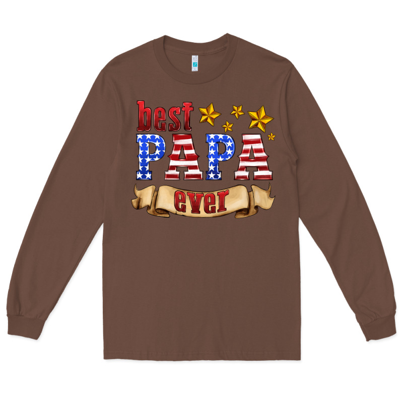 Best Papa Ever Long Sleeve Tee by HRA Design Shop | Teevron