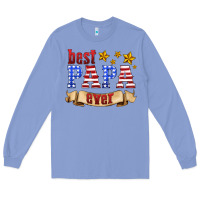 Colony Blue best papa ever Long Sleeve Tee - HRA Design Shop