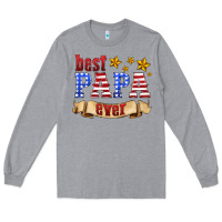 Heather Grey best papa ever Long Sleeve Tee - HRA Design Shop