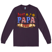 Plum best papa ever Long Sleeve Tee - HRA Design Shop