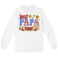 White best papa ever Long Sleeve Tee - HRA Design Shop
