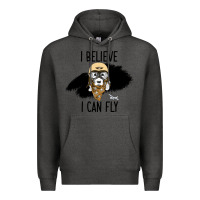 Charcoal Heather I Beleive I Can Fly, Dog, Premium Hoodie - Bettercallsaul