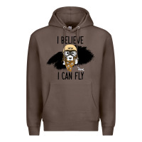 Coffee I Beleive I Can Fly, Dog, Premium Hoodie - Bettercallsaul
