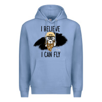 Colony Blue I Beleive I Can Fly, Dog, Premium Hoodie - Bettercallsaul