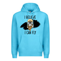 Ocean Blue I Beleive I Can Fly, Dog, Premium Hoodie - Bettercallsaul