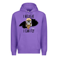 Purple I Beleive I Can Fly, Dog, Premium Hoodie - Bettercallsaul