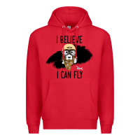 Red I Beleive I Can Fly, Dog, Premium Hoodie - Bettercallsaul