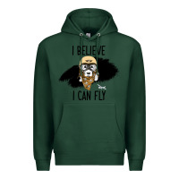 Sports Green I Beleive I Can Fly, Dog, Premium Hoodie - Bettercallsaul