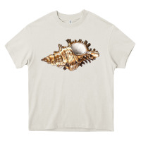 Cream murex snail Heavy Core Tee - LillyAllenDesigns