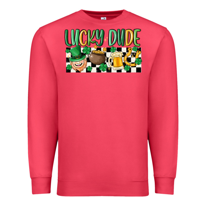 Lucky Dude Premium Sweatshirt by MaliasSmallBusiness | Teevron