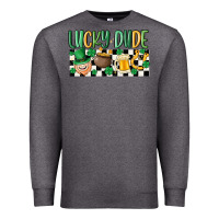 Charcoal Heather lucky dude Premium Sweatshirt - MaliasSmallBusiness