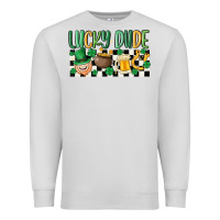 Dove Grey lucky dude Premium Sweatshirt - MaliasSmallBusiness