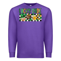 Purple lucky dude Premium Sweatshirt - MaliasSmallBusiness