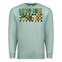 Seafoam lucky dude Premium Sweatshirt - MaliasSmallBusiness