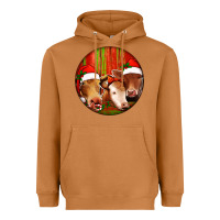 Meerkat Christmas Cow, Heavyweight Hoodie - Jasminsmagicworld