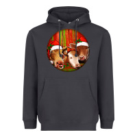 Smoke Christmas Cow, Heavyweight Hoodie - Jasminsmagicworld