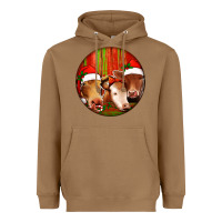 Toasted Coconut Christmas Cow, Heavyweight Hoodie - Jasminsmagicworld