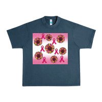 Midnight Navy breast cancer awareness sunflower Urban Heavy Tee - RanaPortraitStore