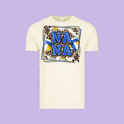Volleyball Nana With Leopard Vintage Tee Designed By Zillion Design Studio